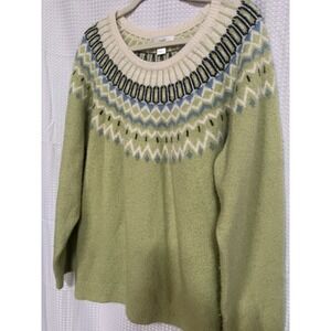 CJ Banks Womens 3x Lime Green Sweater